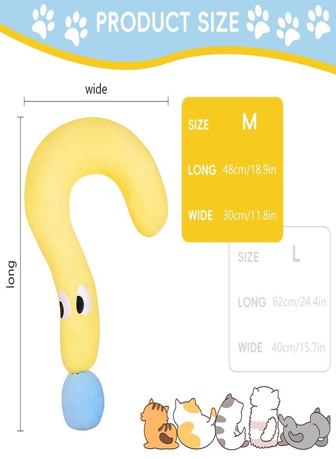 Qpets® Soft Pet Pillow, Cartoon Question Mark Pillow, Soft Plush Stuffed Toy Cushion for Cats and Dogs, Soft Plush Cute Bed Pillow for Rest, Play, or Home Decor, All Seaon Use, S - Image 2
